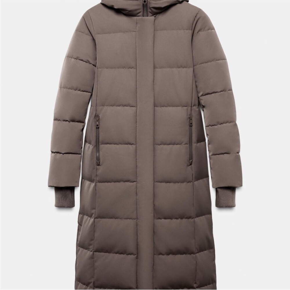 Women's Long Brown Puffer Coat